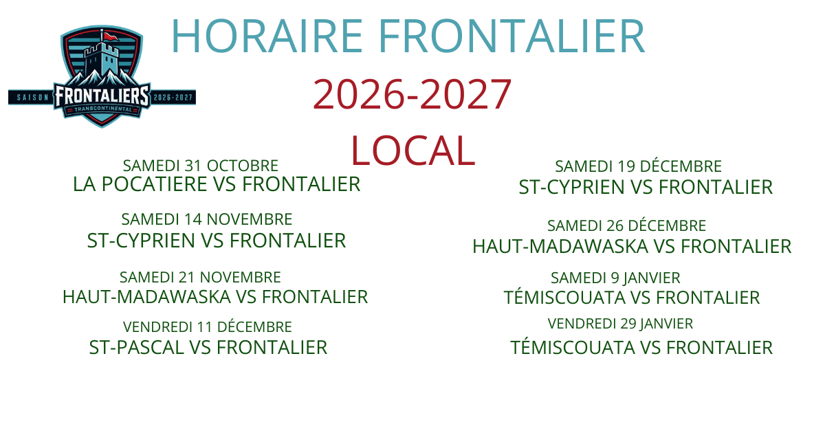 horaire 2026 2027